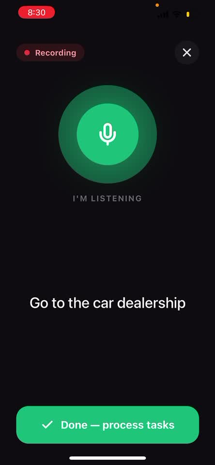 Loadlight recording screen